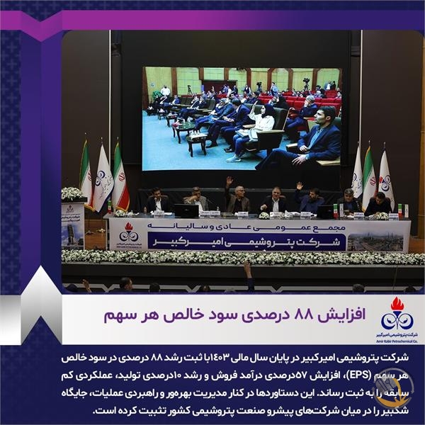 ثبت رکوردهای جدید «شکبیر» در تولید، فروش و سودآوری: افزایش ۸۸ درصدی سود خالص هر سهم در سال ۱۴۰۳