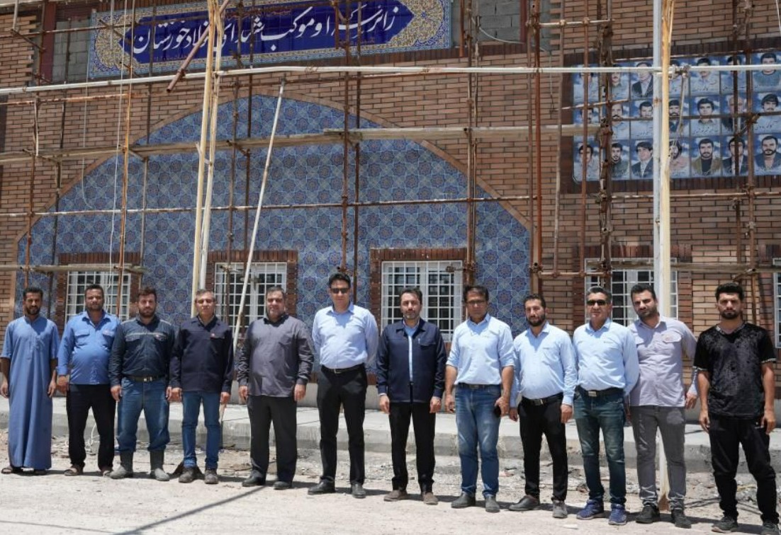 بازدید مدیرعامل شرکت ایده‌پردازان صنعت فولاد از پروژه ساخت موکب چذابه فولاد خوزستان